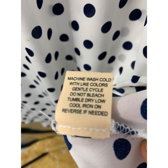 Lot of 2 Sz Large Liberty Love dot Top + B Design Royal Blue Knit Top 8834 - Picture 5 of 14